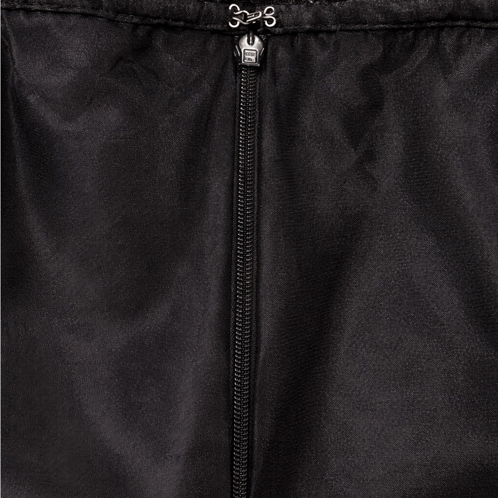 NY&Co Black Lace A-Line Mini Skirt Size 12 Textured Overlay - Picture 5 of 8